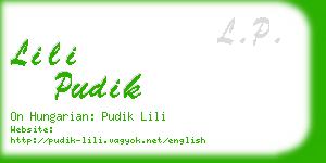 lili pudik business card